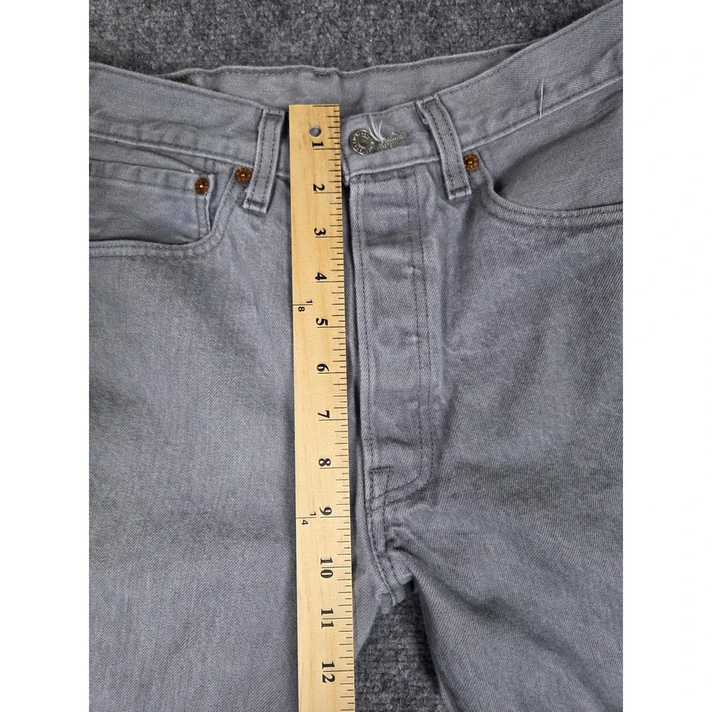 Levi's 501 Original‎ Fit Jeans Mens W32 L32 Grey Straight Leg Button Fly Denim